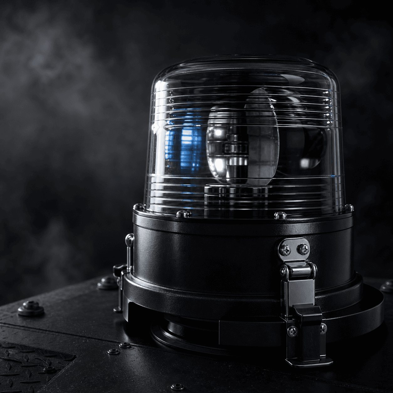 Three-lamp Roto-Ray warning light on a neutral product background