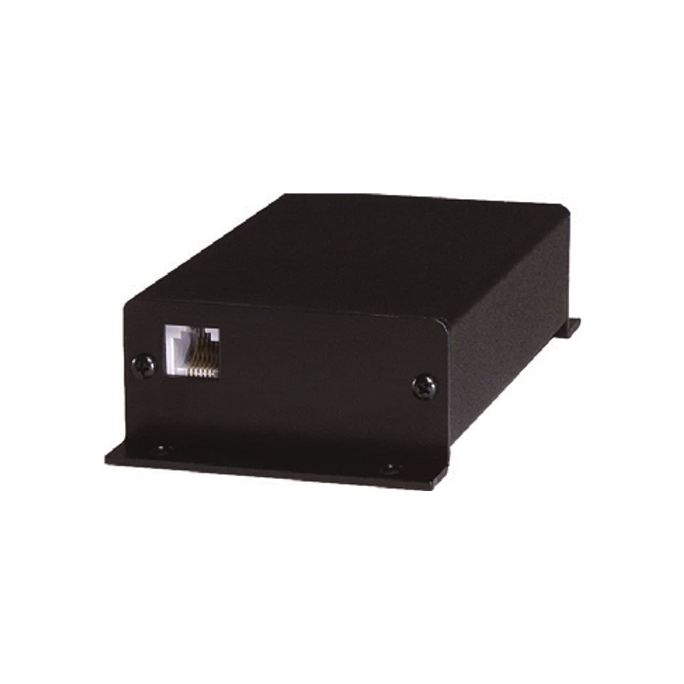 FIRECOM 210 radio interface module, a compact black steel box that supports a dual-headset, two-person radio-transmit intercom